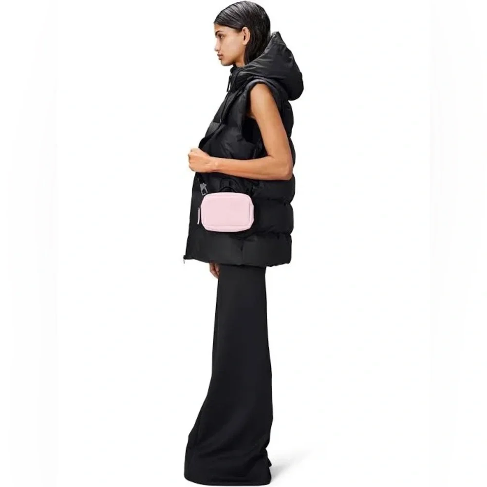 RAINS Unisex Micro Pink Laser Box Crossbody Bag NEW - Picture 4 of 6